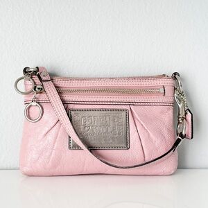 Vintage Coach Pink Patent Leather Small Handbag